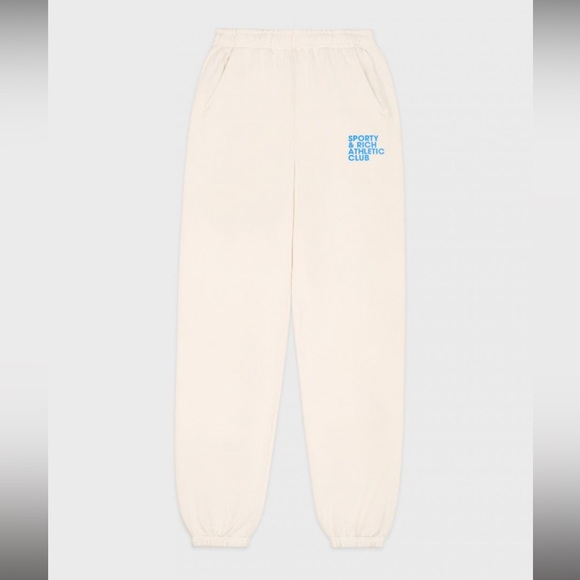 Sporty & Rich Exercise Often Sweatpants - Cream/Ocean - Picture 7 of 8